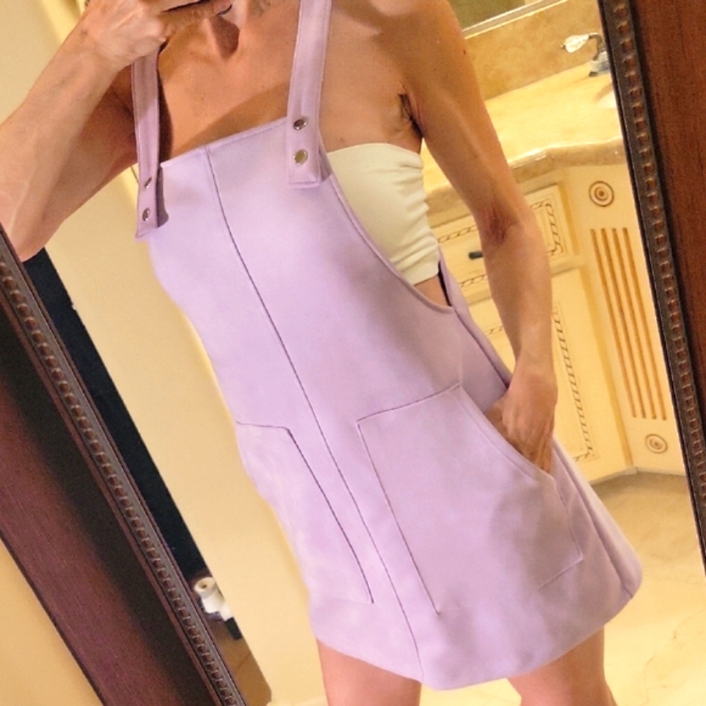 Forever 21 Lavender Overall Mini Dress, M